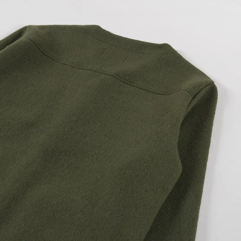 Anerkjendt Aksigurd Boiled Wool Overshirt Forest Night-3