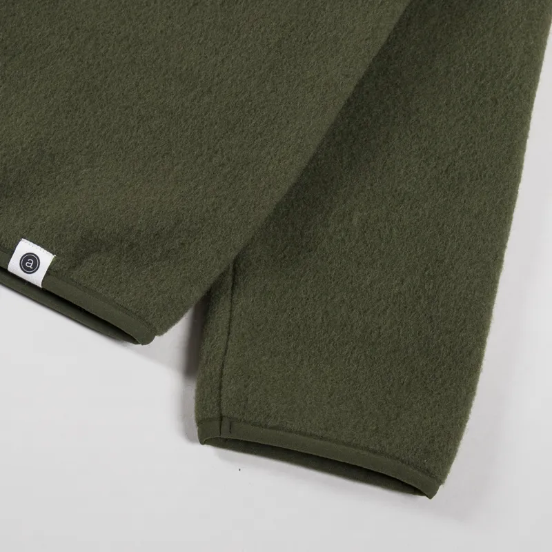 Anerkjendt Aksigurd Boiled Wool Overshirt Forest Night-9