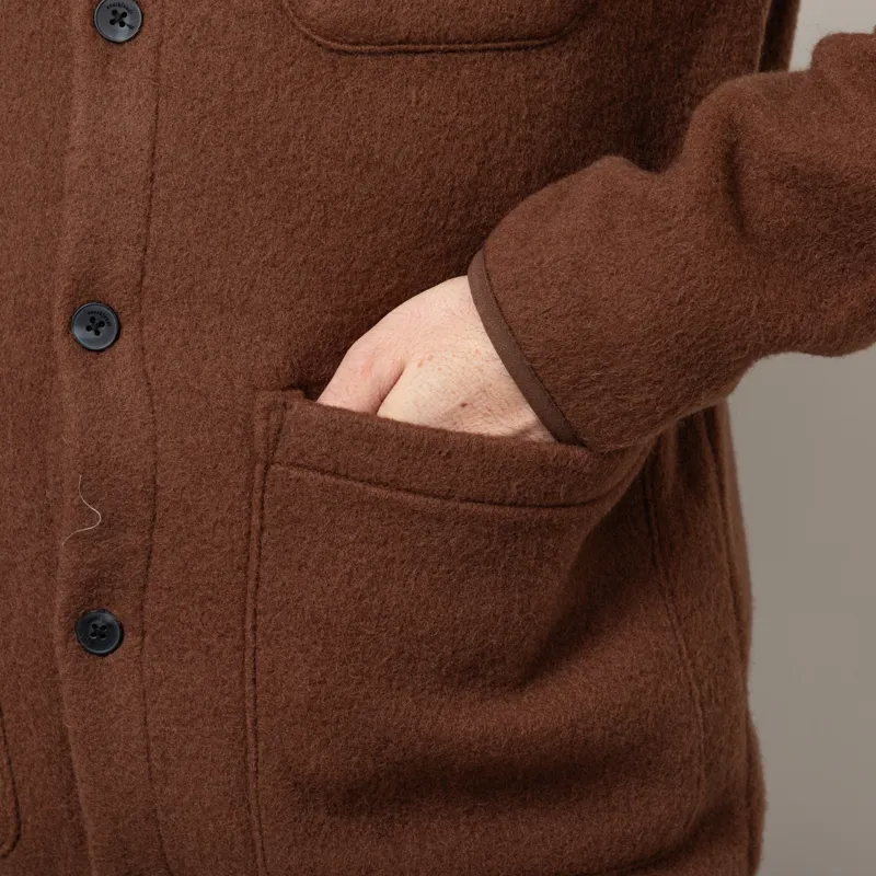 Anerkjendt Aksigurd Boiled Wool Overshirt Carafe-11