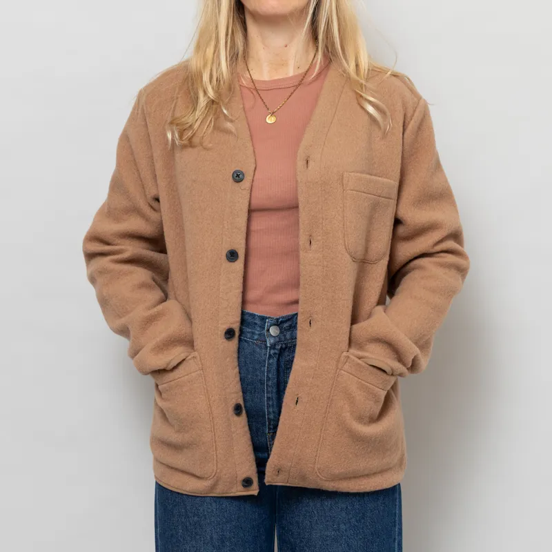 Anerkjendt Womens Aksigurd Boiled Wool Overshirt Tiger's Eye-1