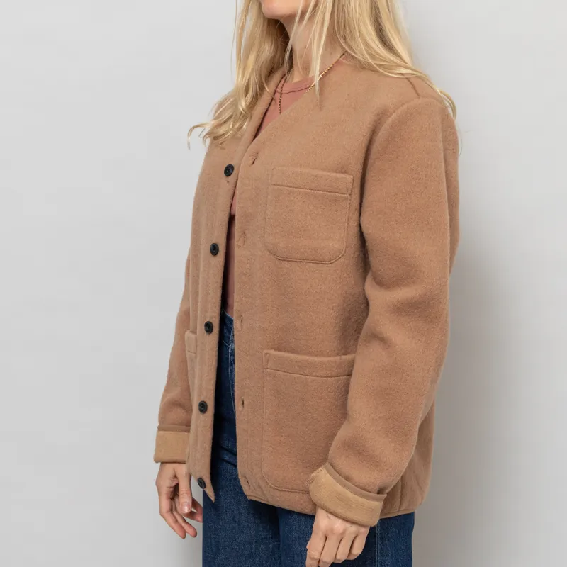 Anerkjendt Womens Aksigurd Boiled Wool Overshirt Tiger's Eye-2