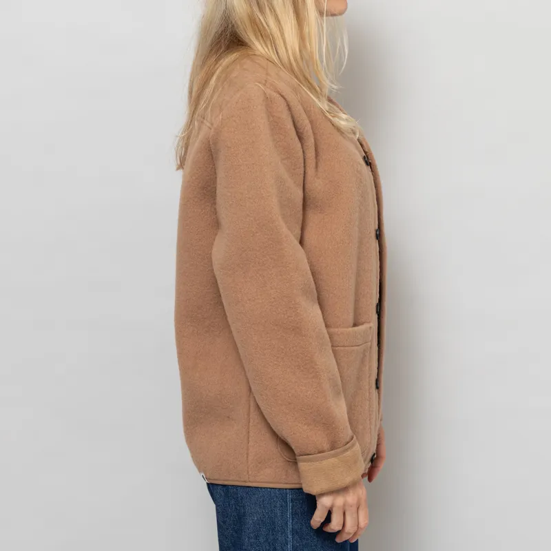 Anerkjendt Womens Aksigurd Boiled Wool Overshirt Tiger's Eye-5