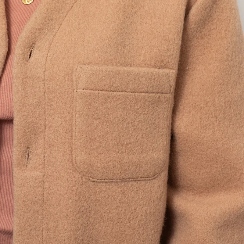 Anerkjendt Womens Aksigurd Boiled Wool Overshirt Tiger's Eye-9