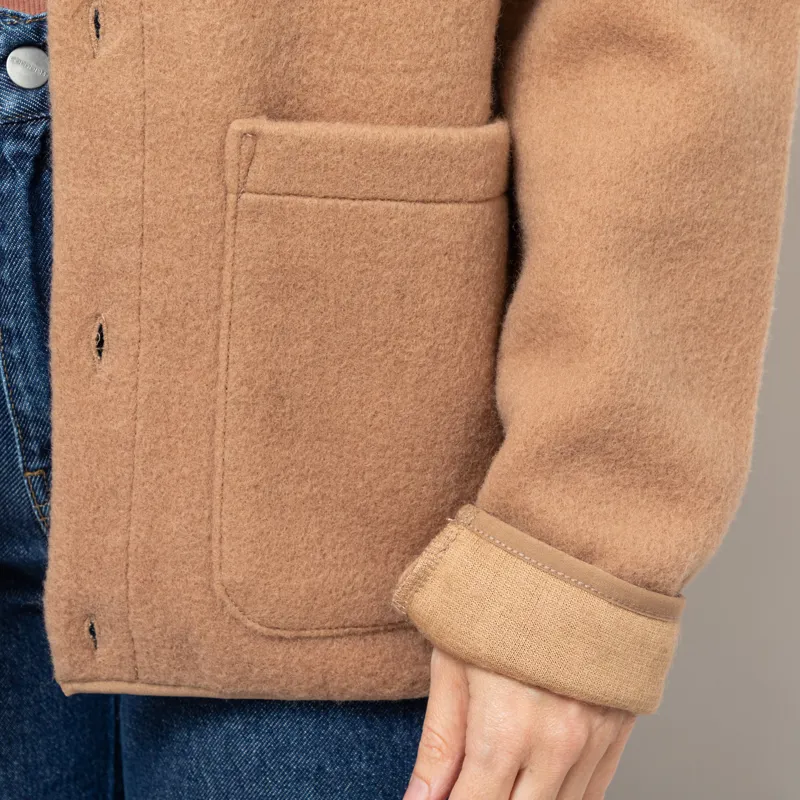 Anerkjendt Womens Aksigurd Boiled Wool Overshirt Tiger's Eye-8