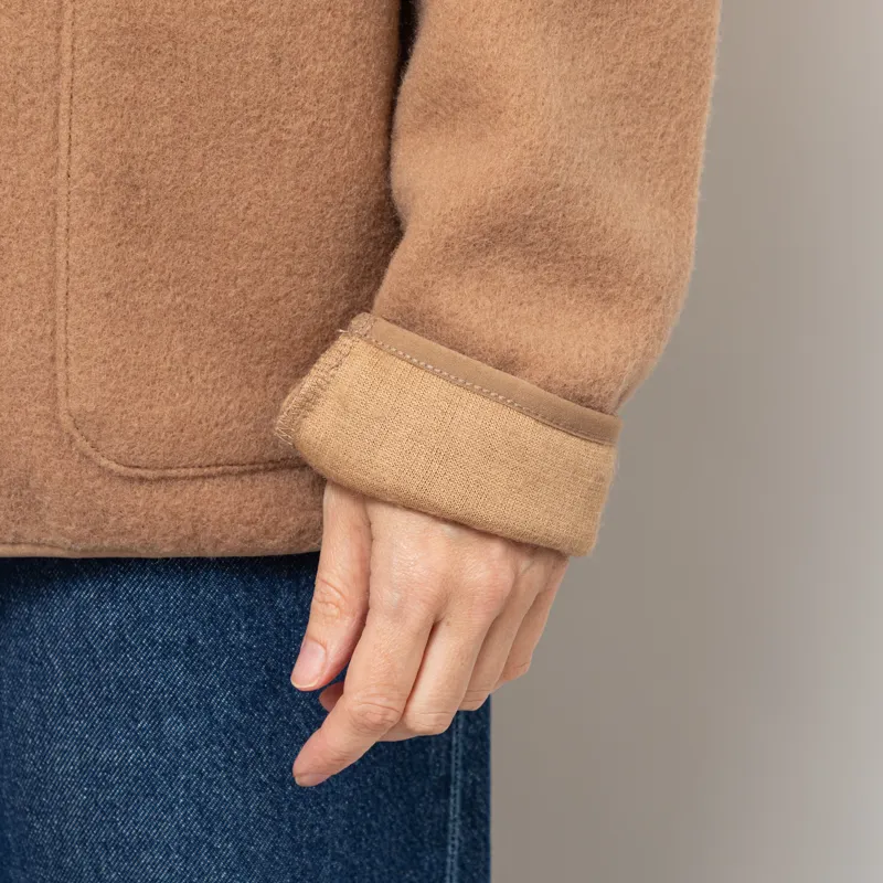 Anerkjendt Womens Aksigurd Boiled Wool Overshirt Tiger's Eye-7