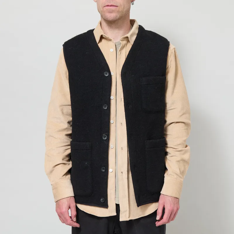Anerkjendt Akrasmus Boiled Wool Gilet Caviar