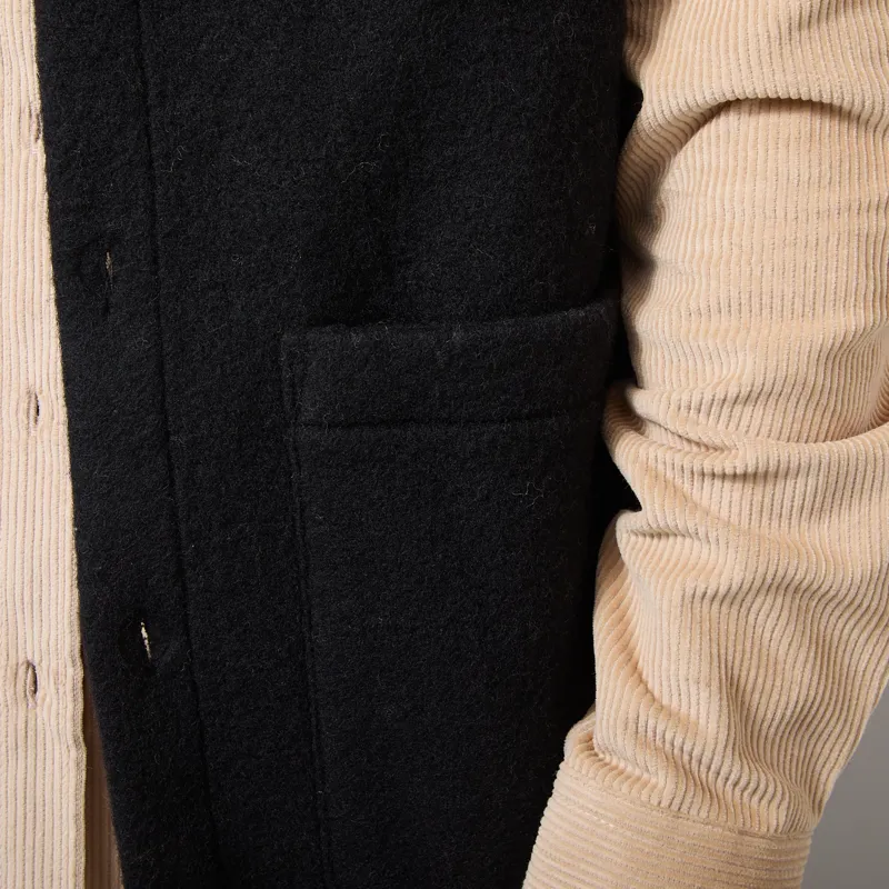 Anerkjendt Akrasmus Boiled Wool Gilet Caviar-5