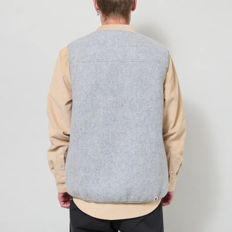 Anerkjendt Akrasmus Boiled Wool Gilet Light Grey Mel-2