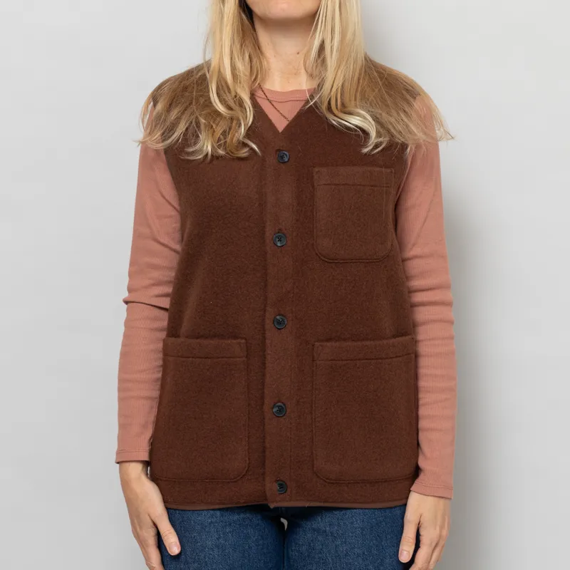 Anerkjendt Womens Akrasmus Boiled Wool Gilet Carafe