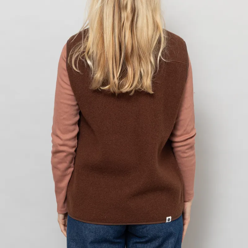 Anerkjendt Womens Akrasmus Boiled Wool Gilet Carafe-5