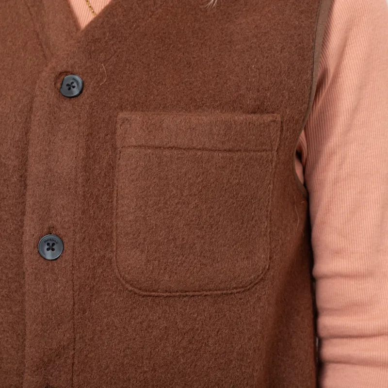 Anerkjendt Womens Akrasmus Boiled Wool Gilet Carafe-10