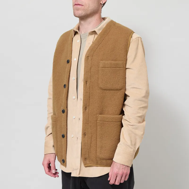 Anerkjendt Akrasmus Boiled Wool Gilet Ermine-1