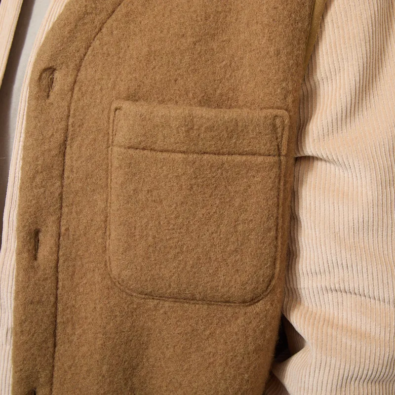 Anerkjendt Akrasmus Boiled Wool Gilet Ermine-5