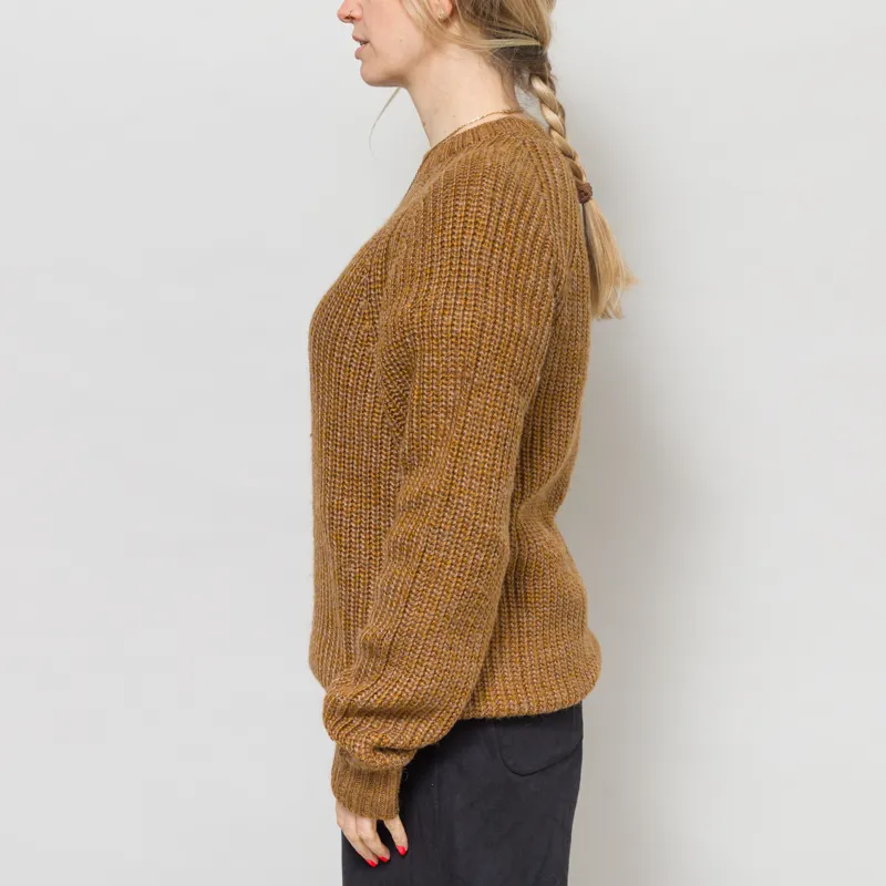 Anerkjendt Womens Aksune Structure Knit Golden Brown-2