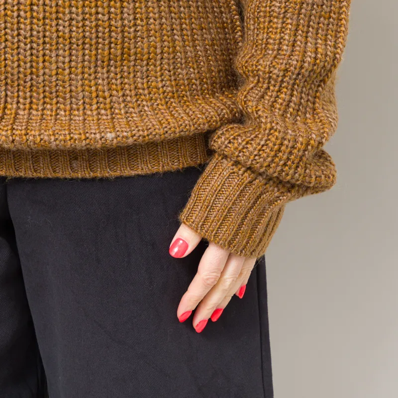 Anerkjendt Womens Aksune Structure Knit Golden Brown-7