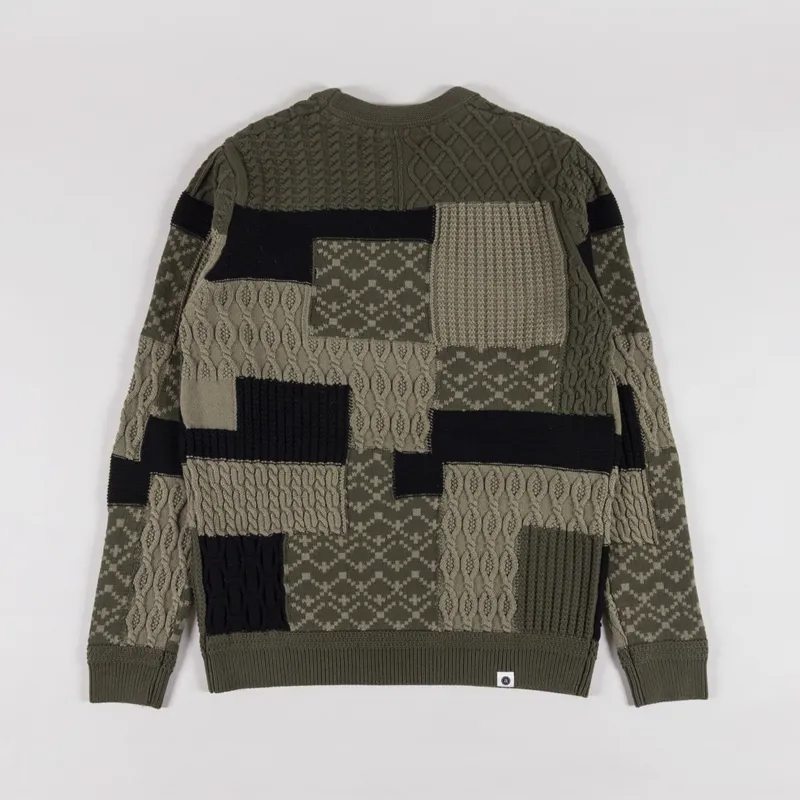 Anerkjendt Aksune Patchwork Knit Forest Night -1