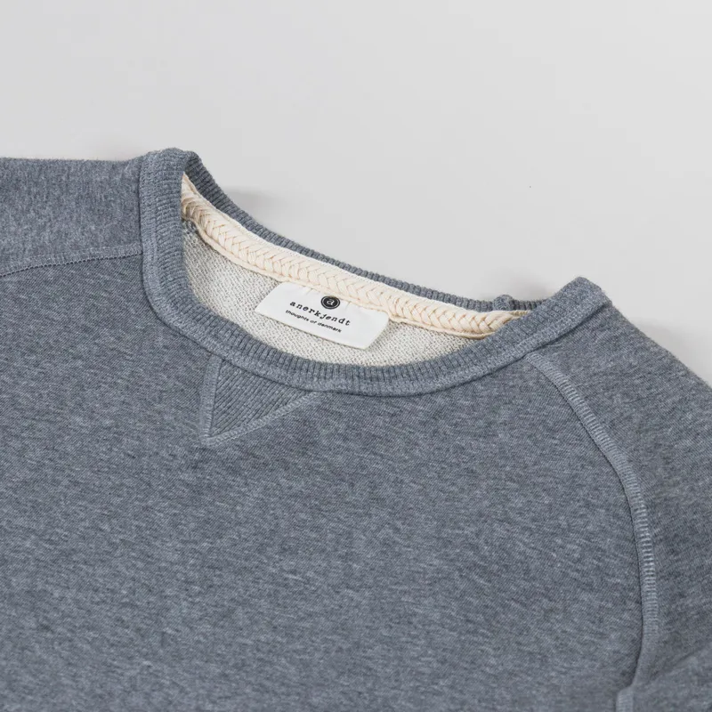 Anerkjendt Aktoni Basic Sweat Medium Grey Mel-4