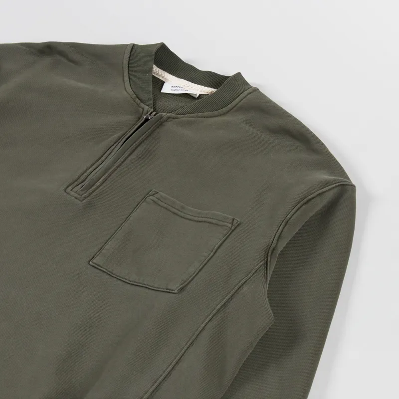 Anerkjendt Aktoni Basic Half Zip Forest Night-2