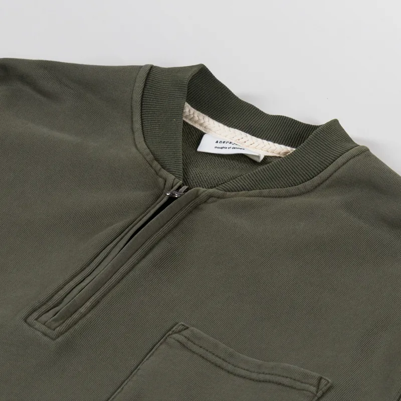 Anerkjendt Aktoni Basic Half Zip Forest Night-4