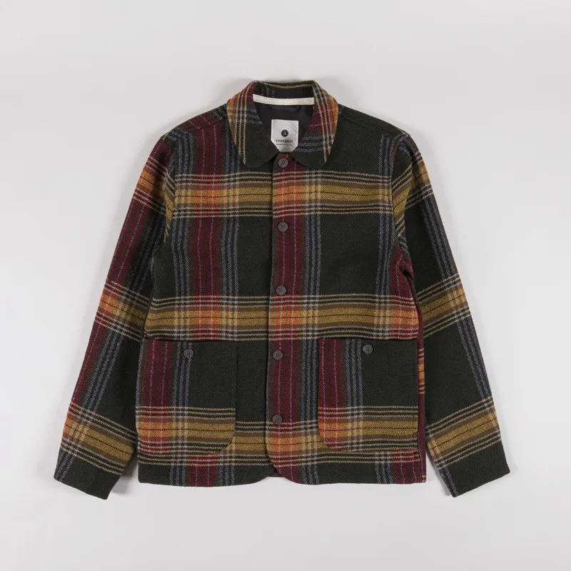 Anerkjendt Akoscar Heavy Twill Overshirt Forest Night