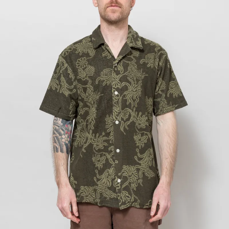 Anerkjendt Akleander Frotte Jac Shirt Forest Night