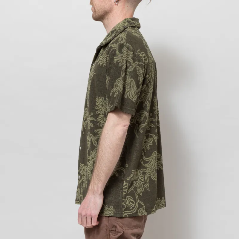 Anerkjendt Akleander Frotte Jac Shirt Forest Night-2