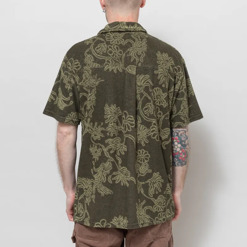 Anerkjendt Akleander Frotte Jac Shirt Forest Night-3