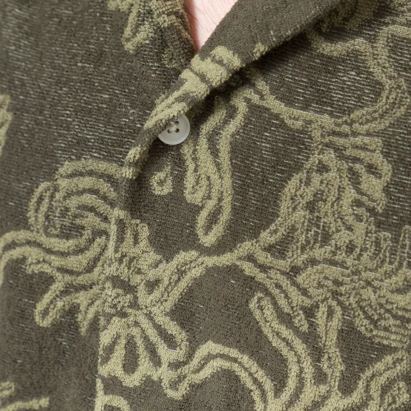 Anerkjendt Akleander Frotte Jac Shirt Forest Night-6