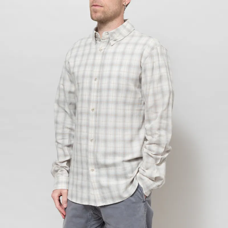 Anerkjendt Aklasse Check Long Sleeve Shirt Light Blue-1