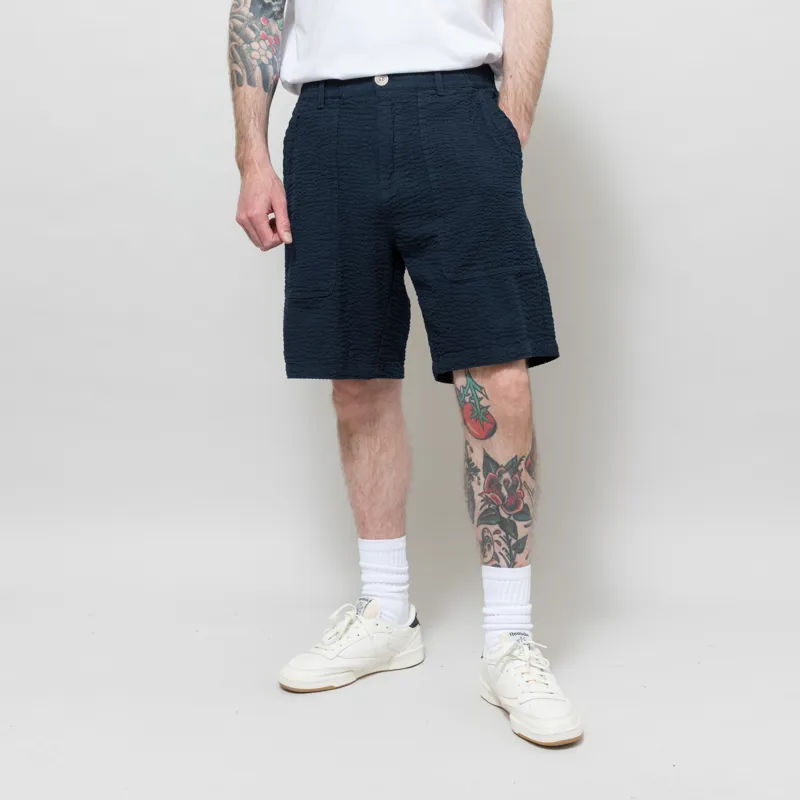 Anerkjendt Akjan Seersucker Shorts Sky Captain