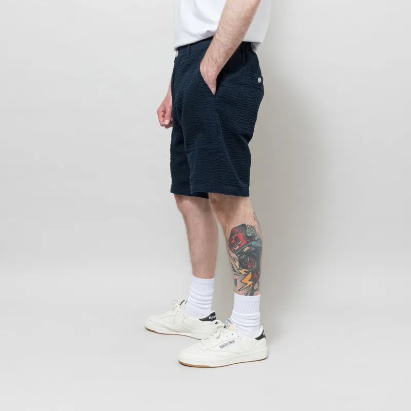 Anerkjendt Akjan Seersucker Shorts Sky Captain-2