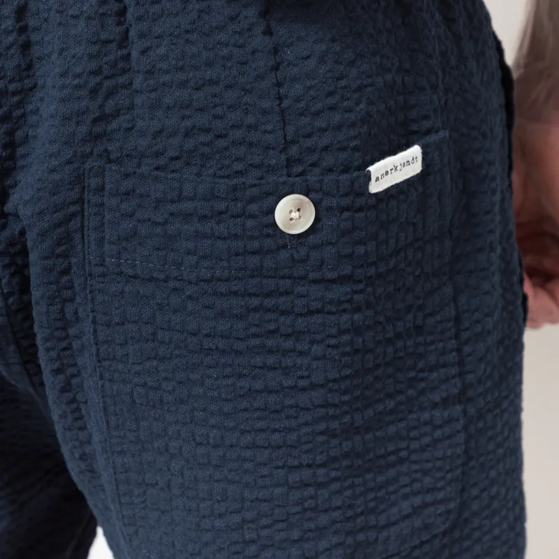 Anerkjendt Akjan Seersucker Shorts Sky Captain-5