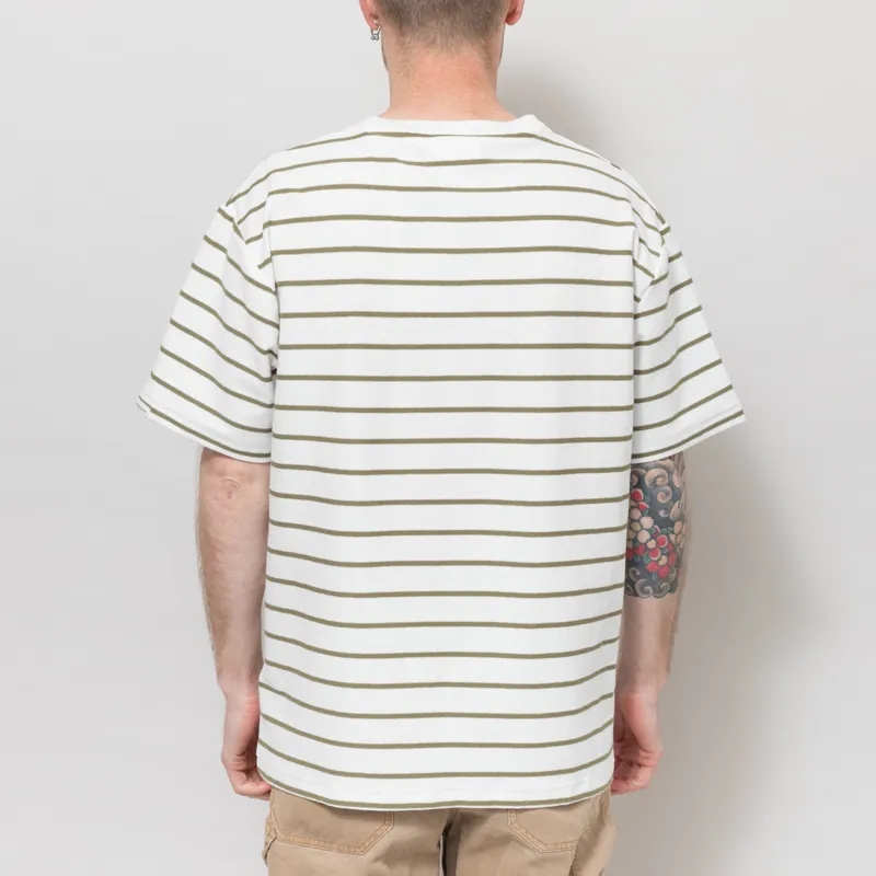 Anerkjendt Akvillads Structure Stripe T Shirt Tofu-3