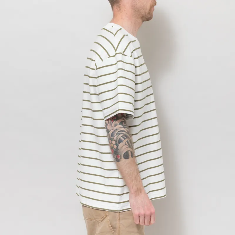 Anerkjendt Akvillads Structure Stripe T Shirt Tofu-4