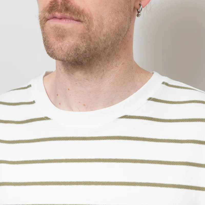Anerkjendt Akvillads Structure Stripe T Shirt Tofu-6