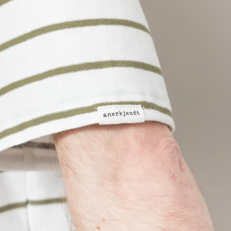 Anerkjendt Akvillads Structure Stripe T Shirt Tofu-7