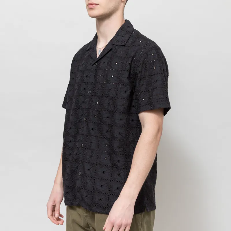 Anerkjendt Akleander Lace Embroidered Shirt Caviar-1