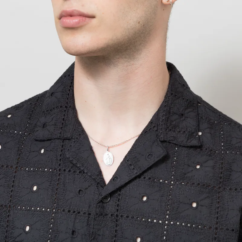 Anerkjendt Akleander Lace Embroidered Shirt Caviar-3