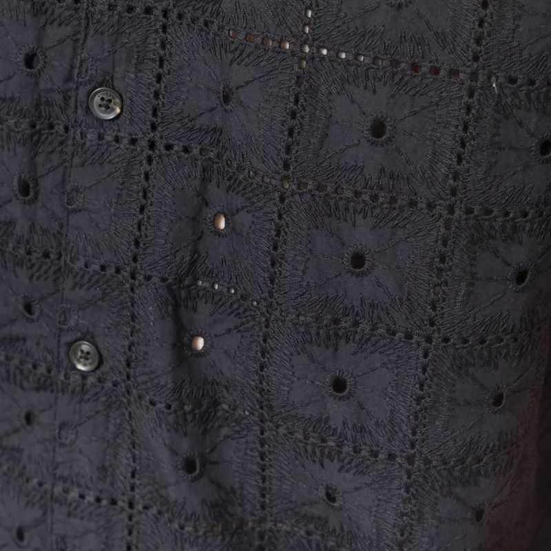 Anerkjendt Akleander Lace Embroidered Shirt Caviar-6