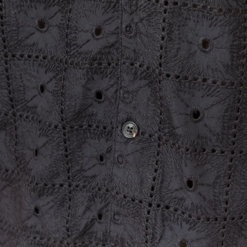 Anerkjendt Akleander Lace Embroidered Shirt Caviar-5