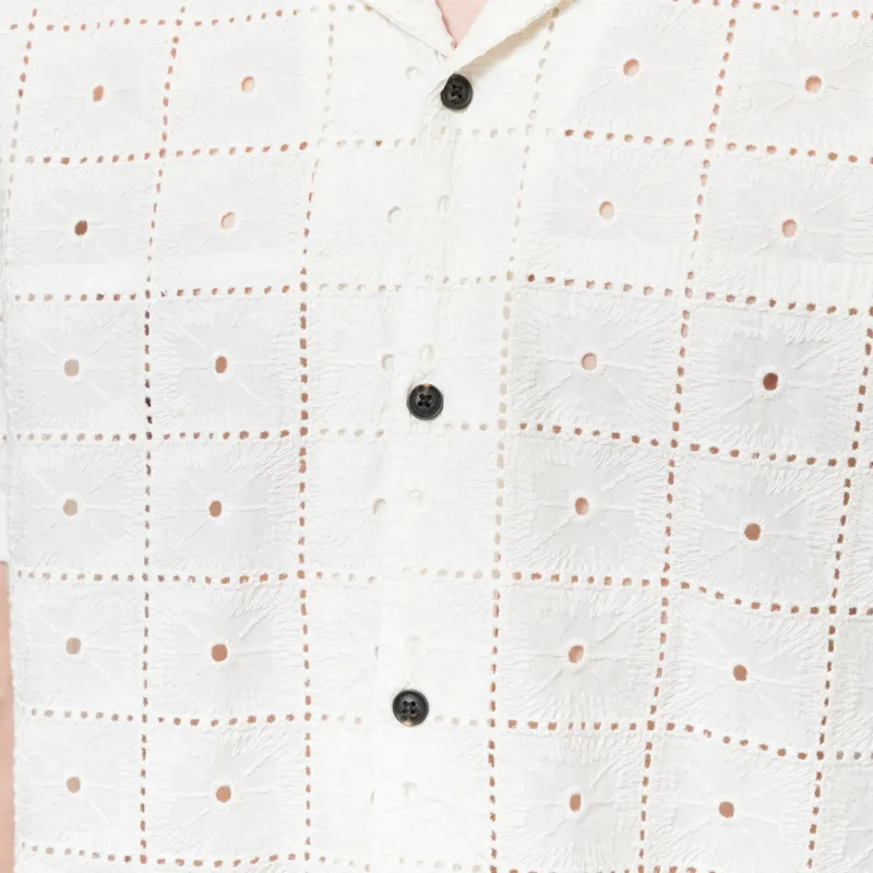 Anerkjendt Akleander Lace Embroidered Shirt Tofu-4