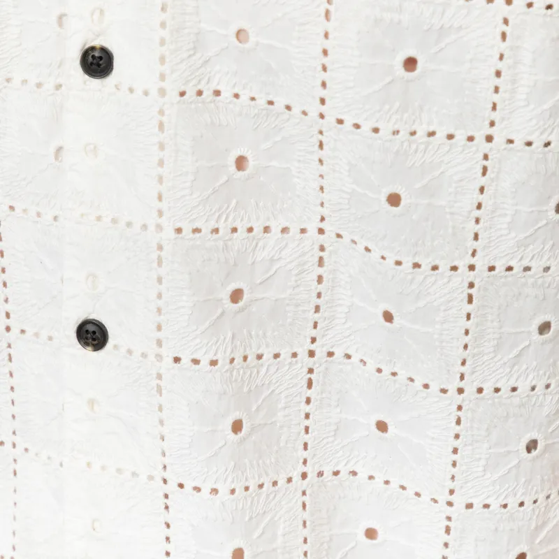 Anerkjendt Akleander Lace Embroidered Shirt Tofu-6