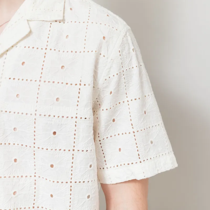 Anerkjendt Akleander Lace Embroidered Shirt Tofu-5