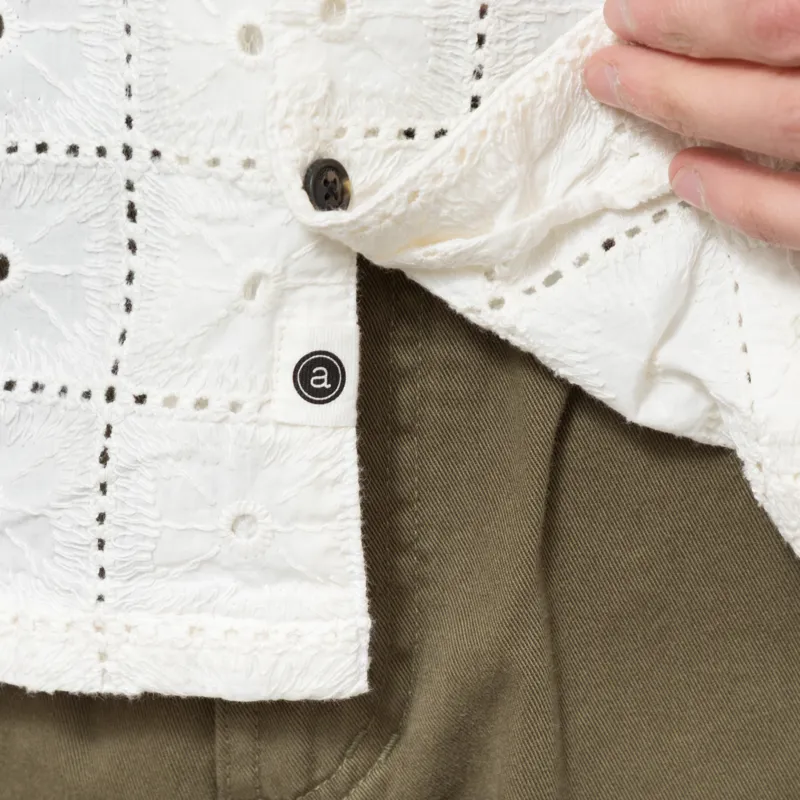 Anerkjendt Akleander Lace Embroidered Shirt Tofu-7