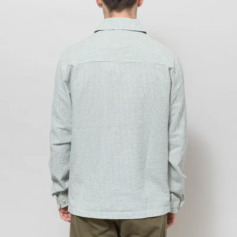 Anerkjendt Akodin Stripe Overshirt Tofu-2