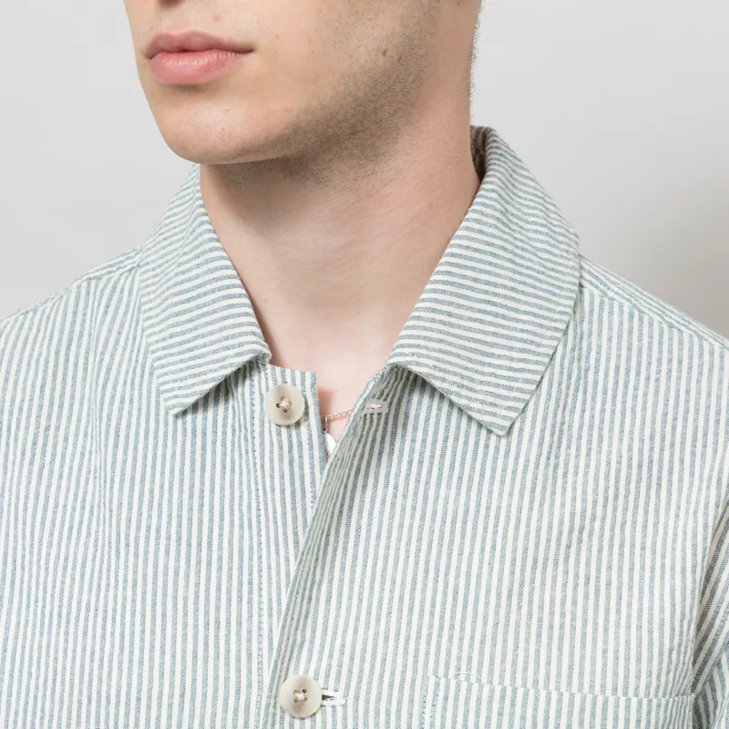 Anerkjendt Akodin Stripe Overshirt Tofu-3