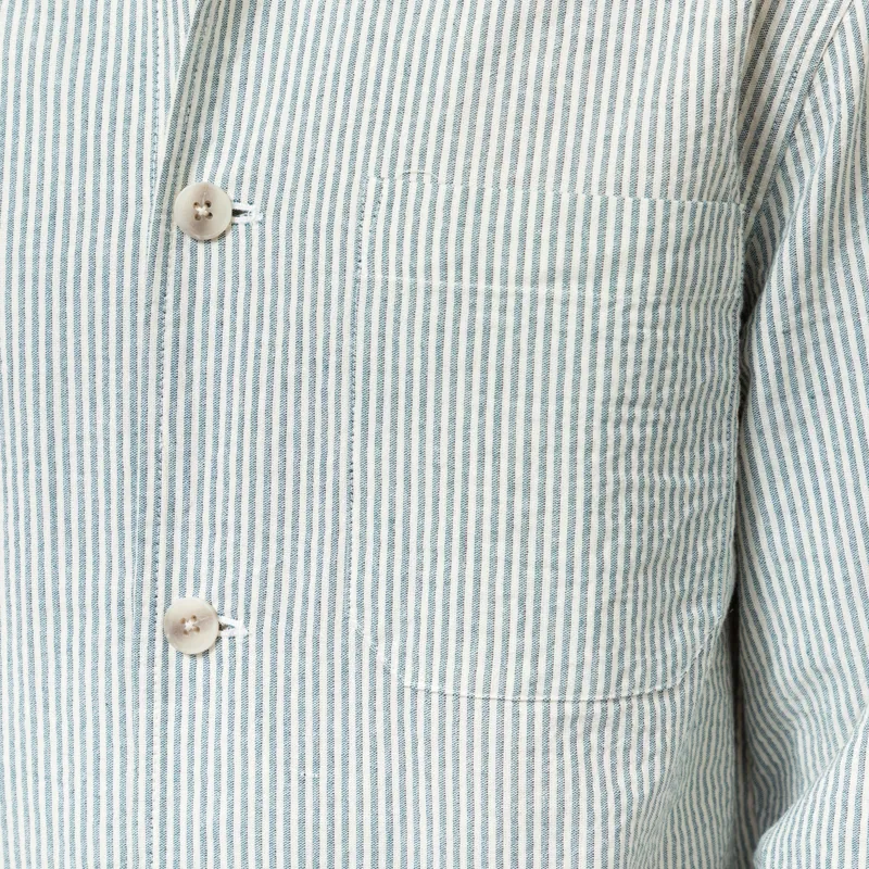 Anerkjendt Akodin Stripe Overshirt Tofu-4