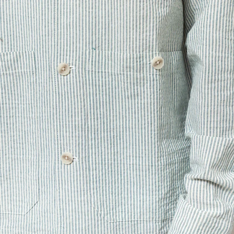 Anerkjendt Akodin Stripe Overshirt Tofu-6