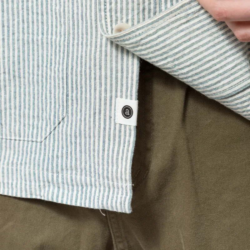 Anerkjendt Akodin Stripe Overshirt Tofu-7