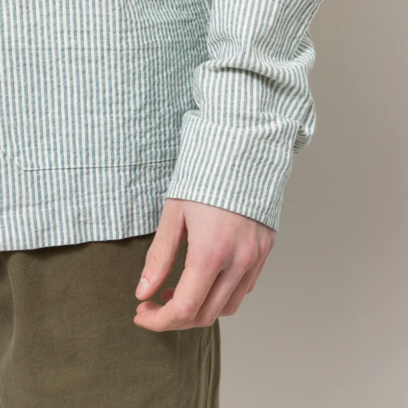 Anerkjendt Akodin Stripe Overshirt Tofu-8